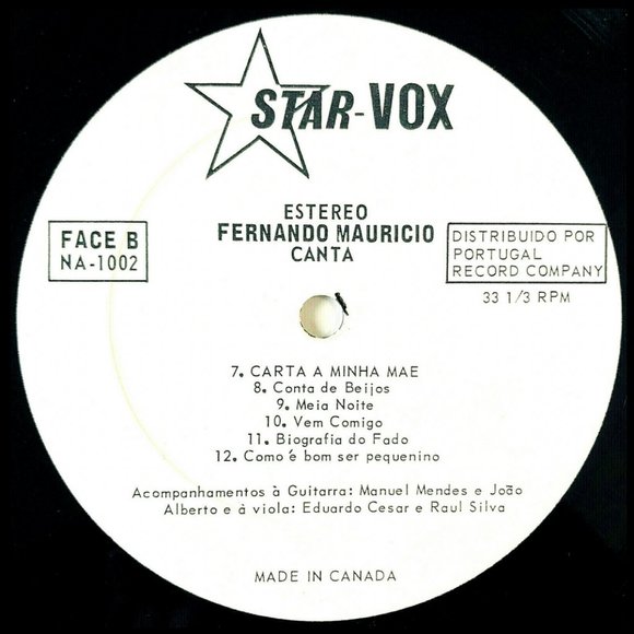 FERNANDO MAURICIO ~ Canta Igreja De Santo Estevao ~ FADO Record Album CANADA Ed. - Picture 6 of 6